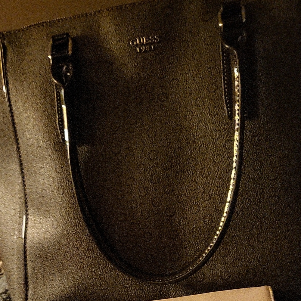 GUESS Black Logo-Embossed Women's Tote